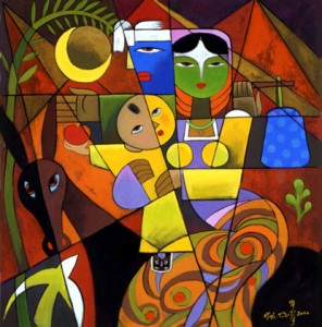 He Qi, Nativity - The Flight Into Egypt