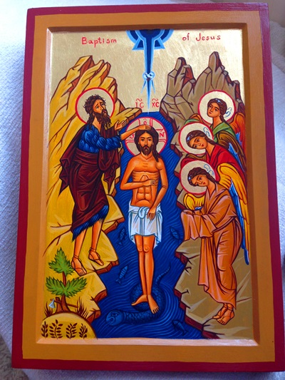 Baptism of Christ Icon - written by Tamara Rigishvili