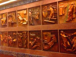 The life of St Paul depicted in carved wood panels, Vatican Museum, Rome